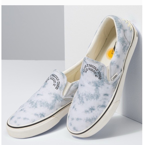 Vans Shoes - Vans Slip On Tie Dye Sun Embroidered Shoes Womens Size 6.5 Skippies Deck Sneaker
